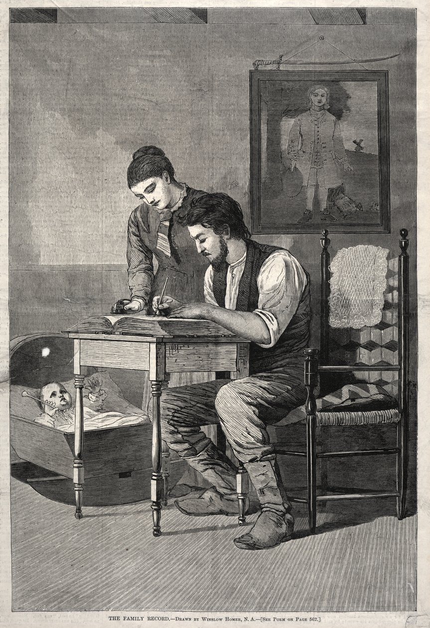 Het familieregister door Winslow Homer