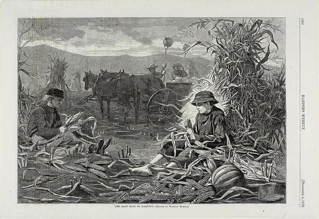 De laatste dagen van de oogst door Winslow Homer