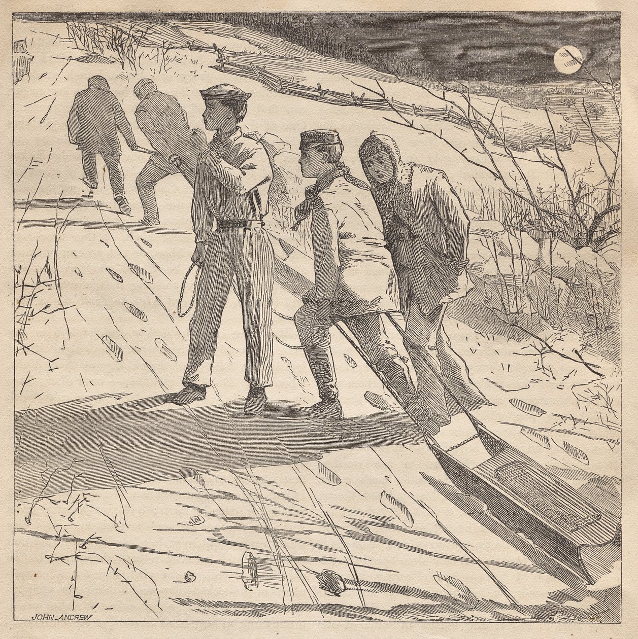 De Middernachtkust door Winslow Homer