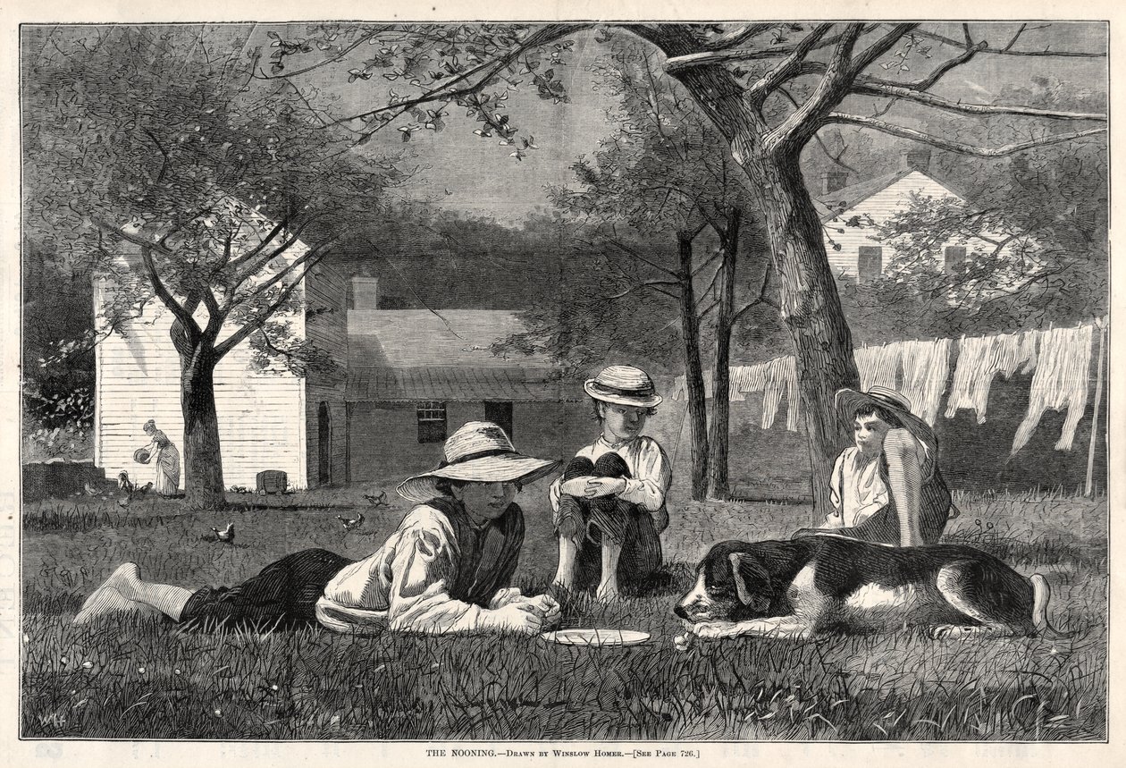 The Nooning door Winslow Homer
