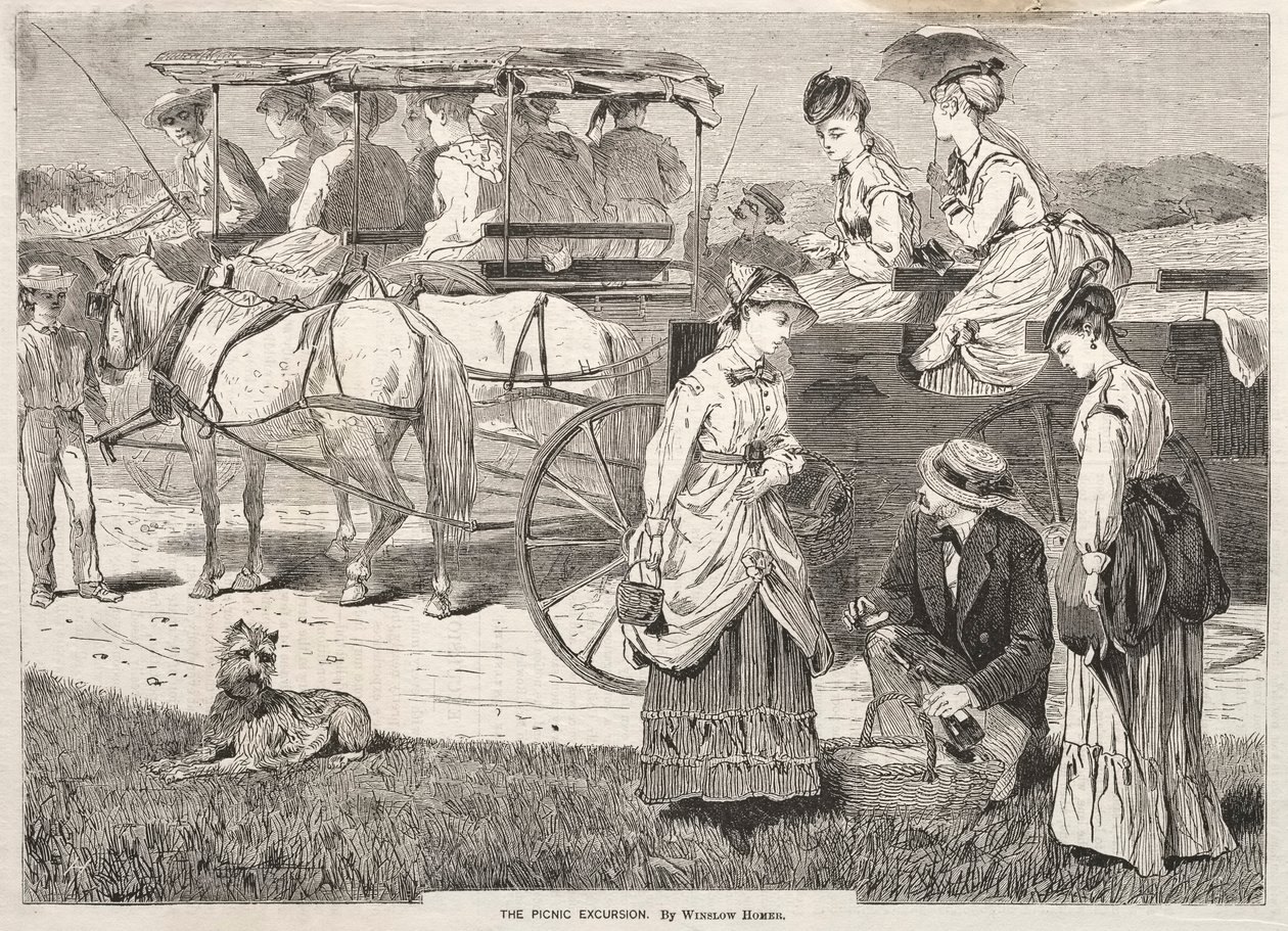 De picknickexcursie, 1869 door Winslow Homer