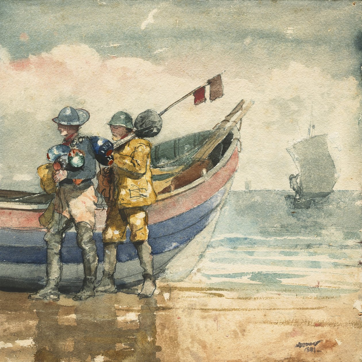 De terugkeer, Tynemouth door Winslow Homer