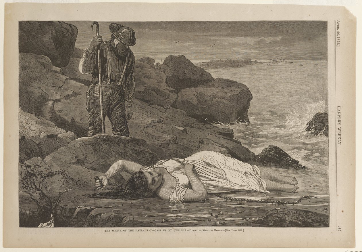 Het wrak van de Atlantic – Aangespoeld door de zee door Winslow Homer