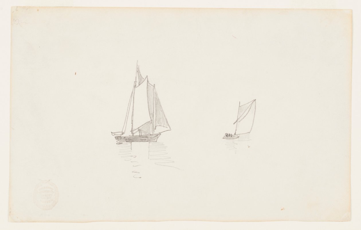 Twee-mast Schoener door Winslow Homer