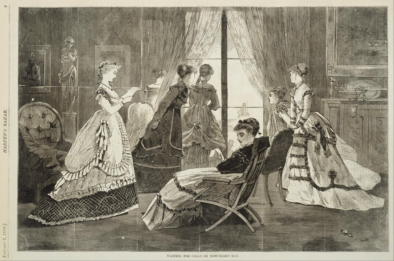 Wachten op telefoontjes op Nieuwjaarsdag door Winslow Homer