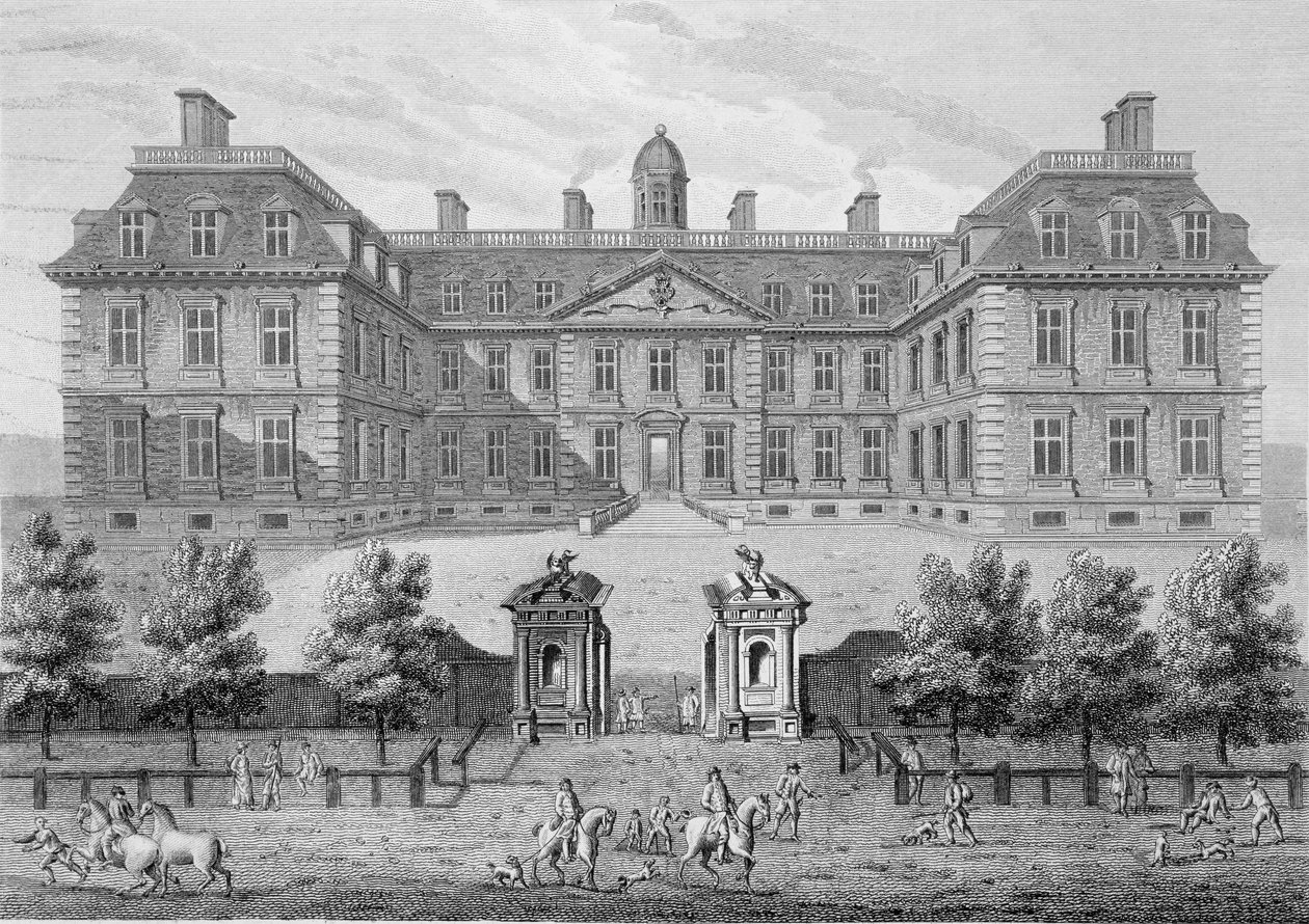 Albemarle House, voorheen Clarendon House, Londen, uitgegeven 1809 door Wise