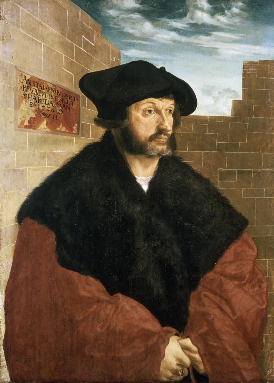 Portret van Anton Hundertpfundt door Wolf Huber