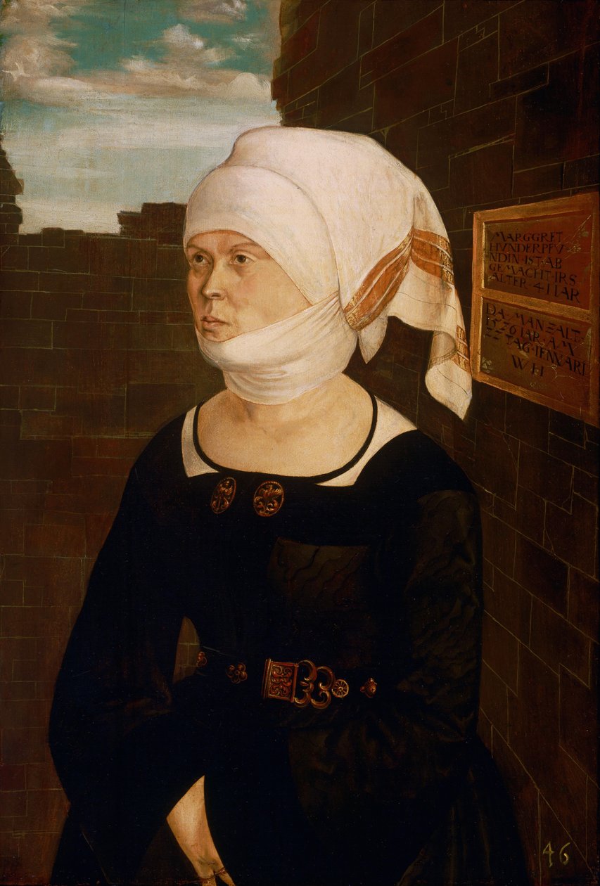 Portret van Margaret Hundertpfundt door Wolf Huber