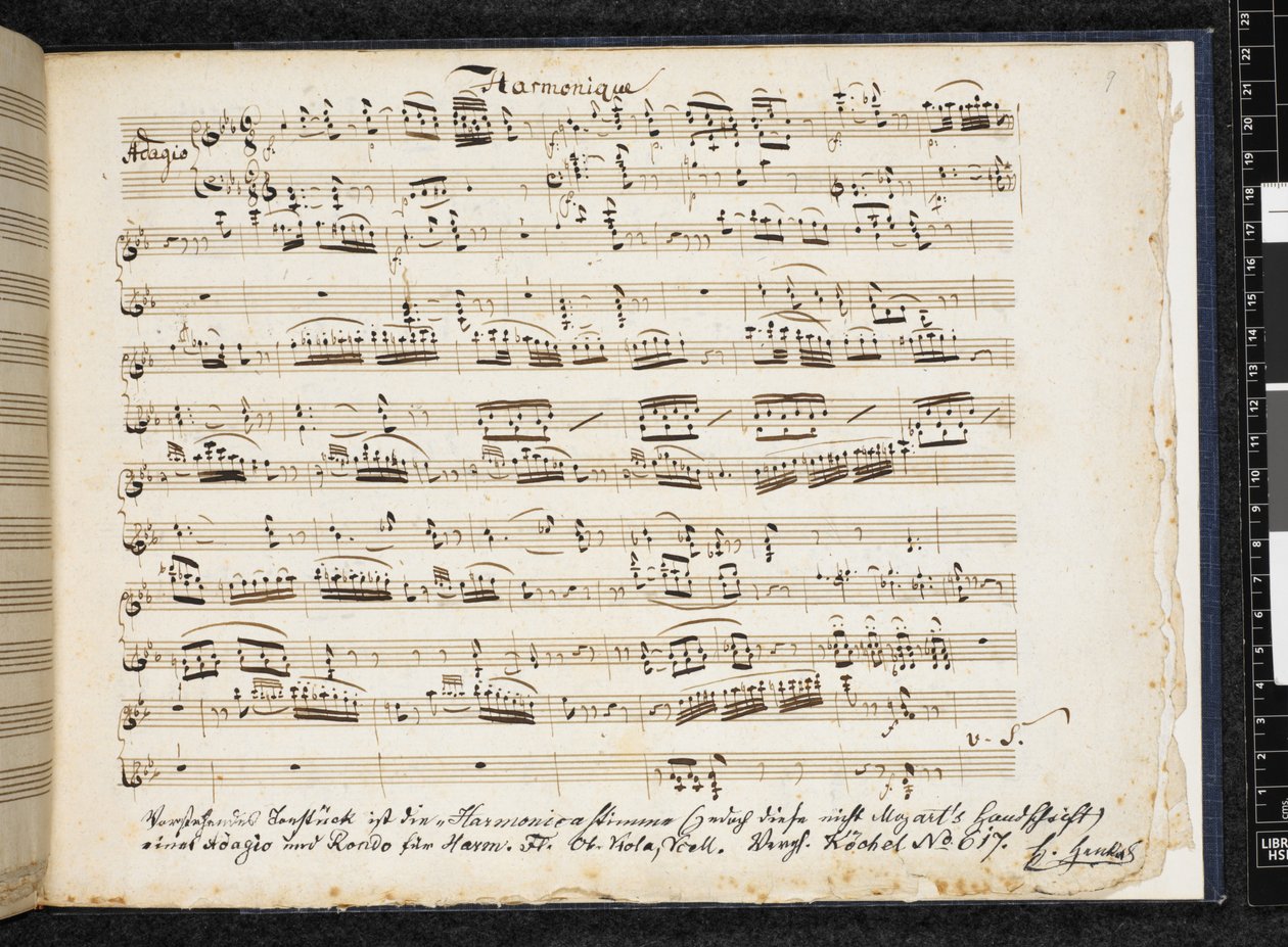 Adagio en Rondo in C mineur/majeur voor armonica, fluit, hobo, altviool en cello door Wolfgang Amadeus Mozart