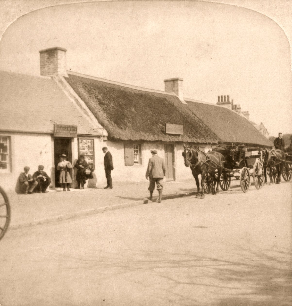 De Geboorteplaats van Robert Burns, Ayr, Schotland, 1896 door Works and Sun Sculpture Studios