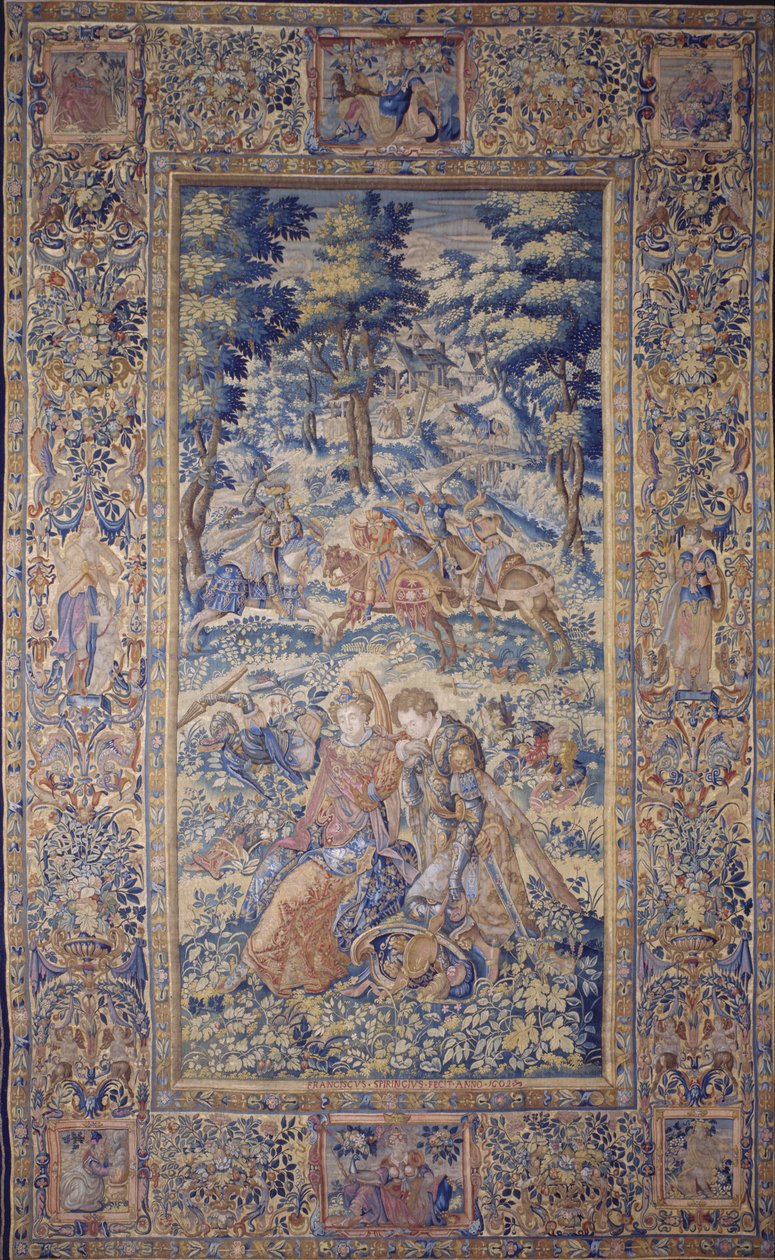 Tapijten met verhalen van Amadis van Gallië door Workshop of François Spiering
