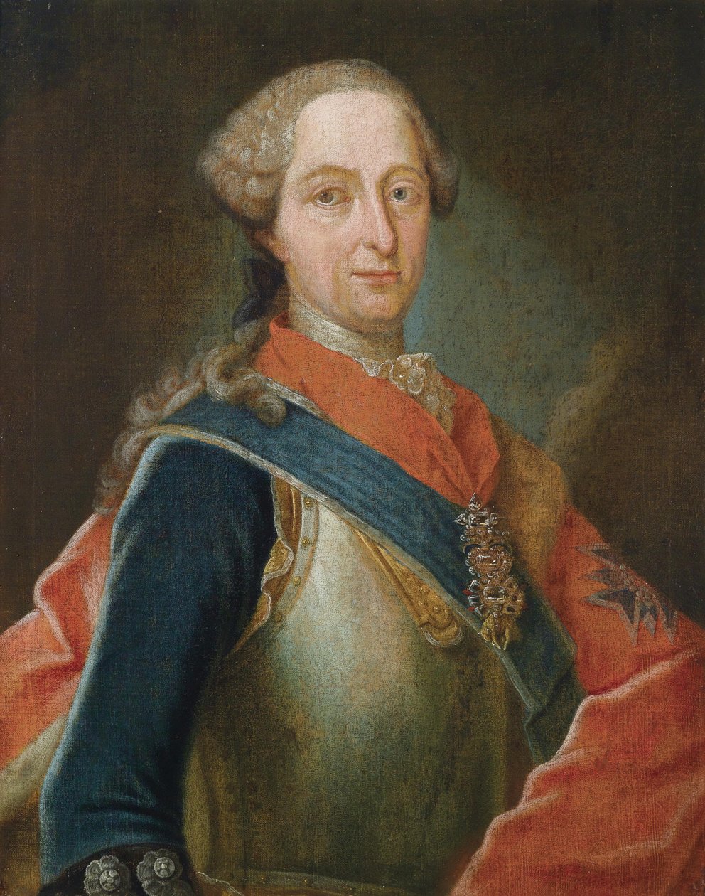 Portret van Maximiliaan III Jozef door Workshop of Georg Desmarées