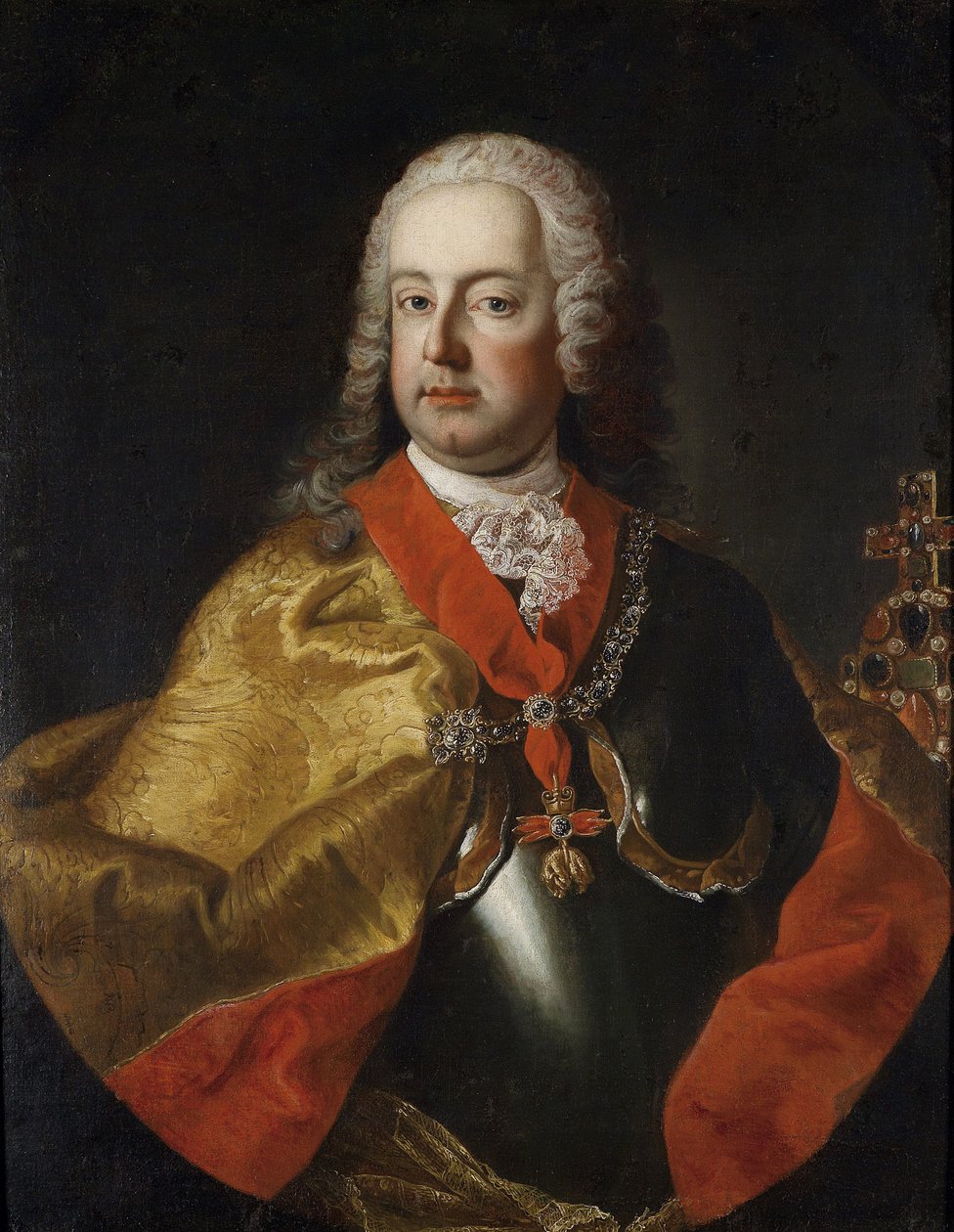 Portret van Frans I, Heilige Roomse Keizer (1708-1765) door Workshop of Martin van Meytens
