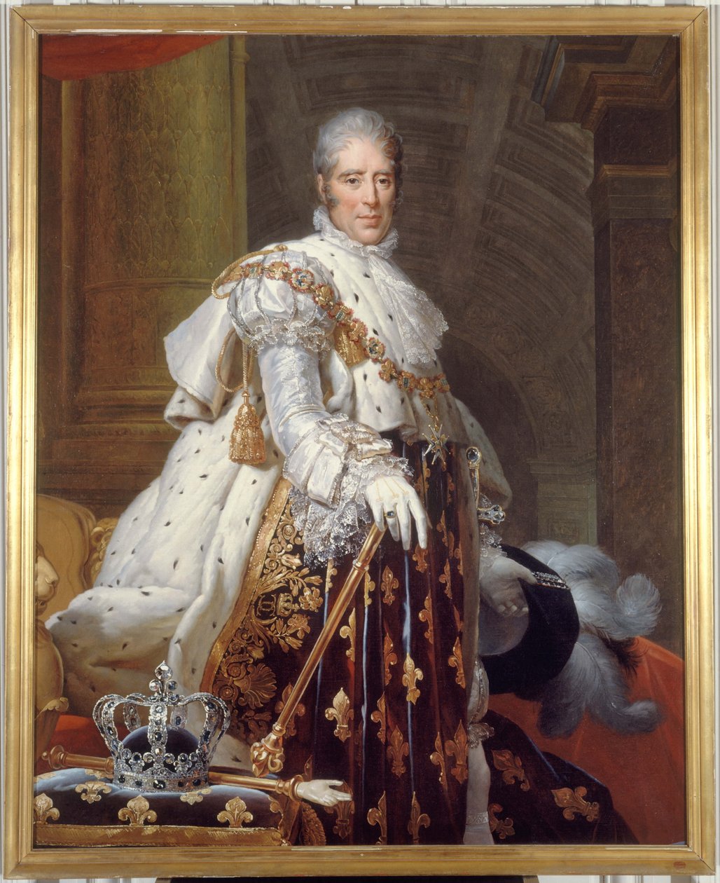 Frans: Portrait de Charles X (1757-1836), roi de France, en costume de sacre door Workshop of François Gérard