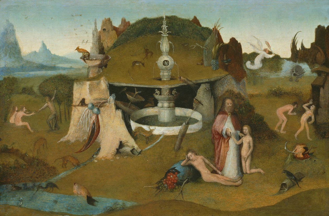 De tuin van het paradijs, 1500-1520 door Workshop of Hieronymus Bosch