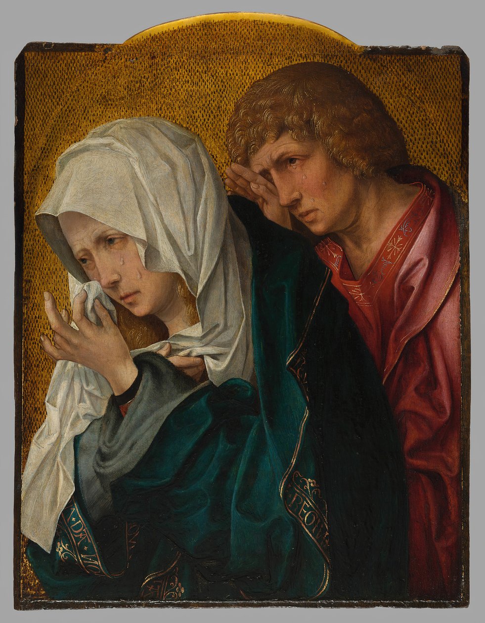 De Maagd en Sint Johannes de Evangelist, ca. 1520 door Workshop of Jacob Cornelisz. van Oostsanen