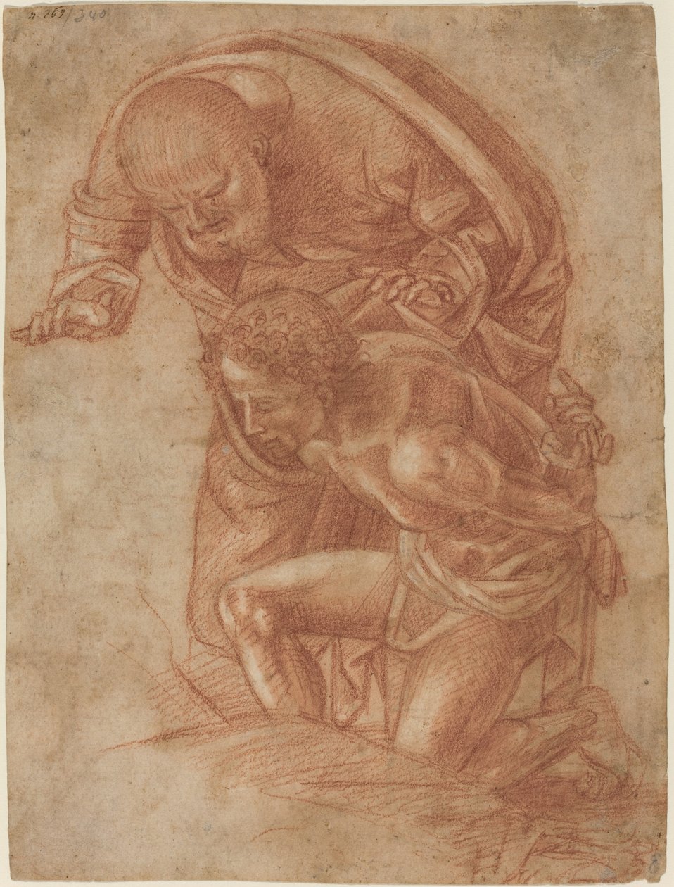 Het Offer van Isaac door Workshop of Luca Signorelli