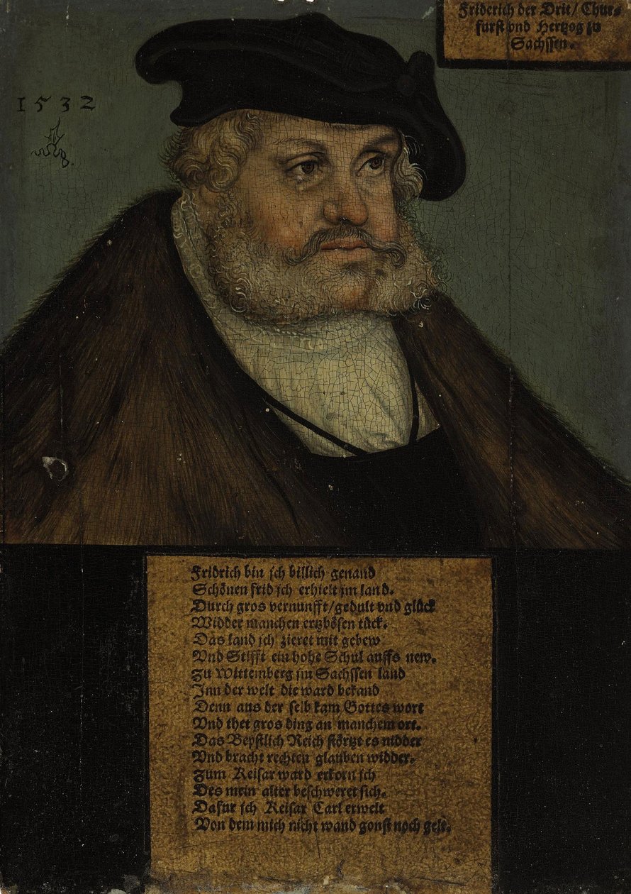 Frederik III (1463-1525), de Wijze, keurvorst van Saksen door workshop of Lucas Cranach the Elder