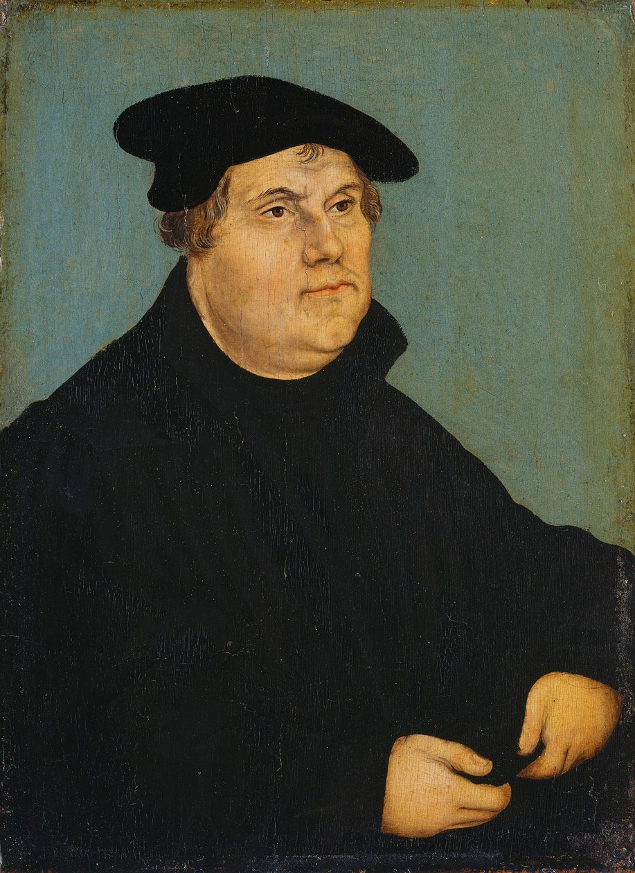 Duits: Bildnis Martin Luthers Portret van Maarten Luther door workshop of Lucas Cranach the Elder