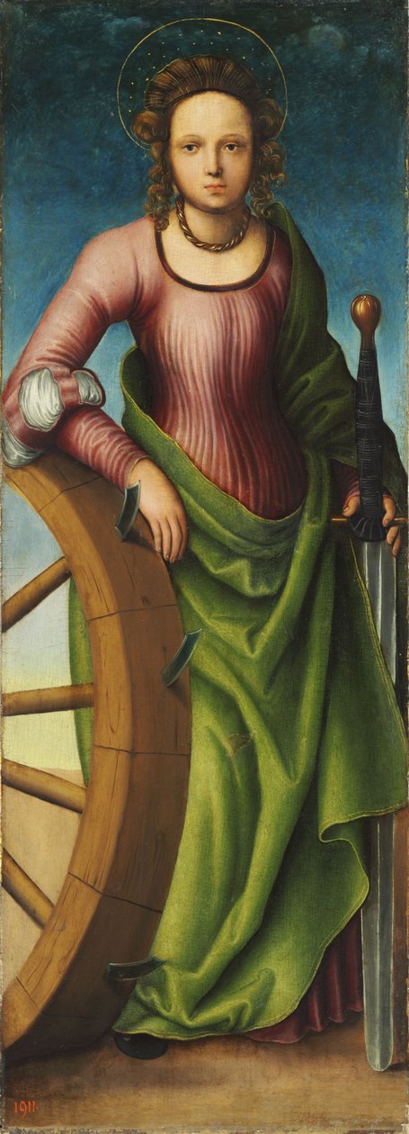 Duits: Die Hl. Katharina van Alexandrië door workshop of Lucas Cranach the Elder
