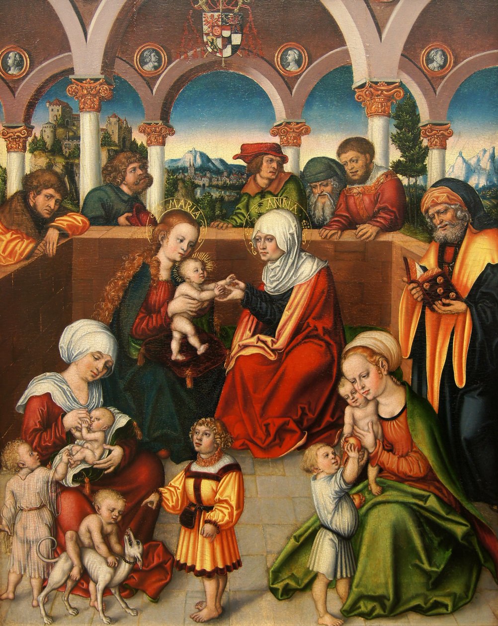 Duits: Heilige Sippe De heilige verwantschap door workshop of Lucas Cranach the Elder