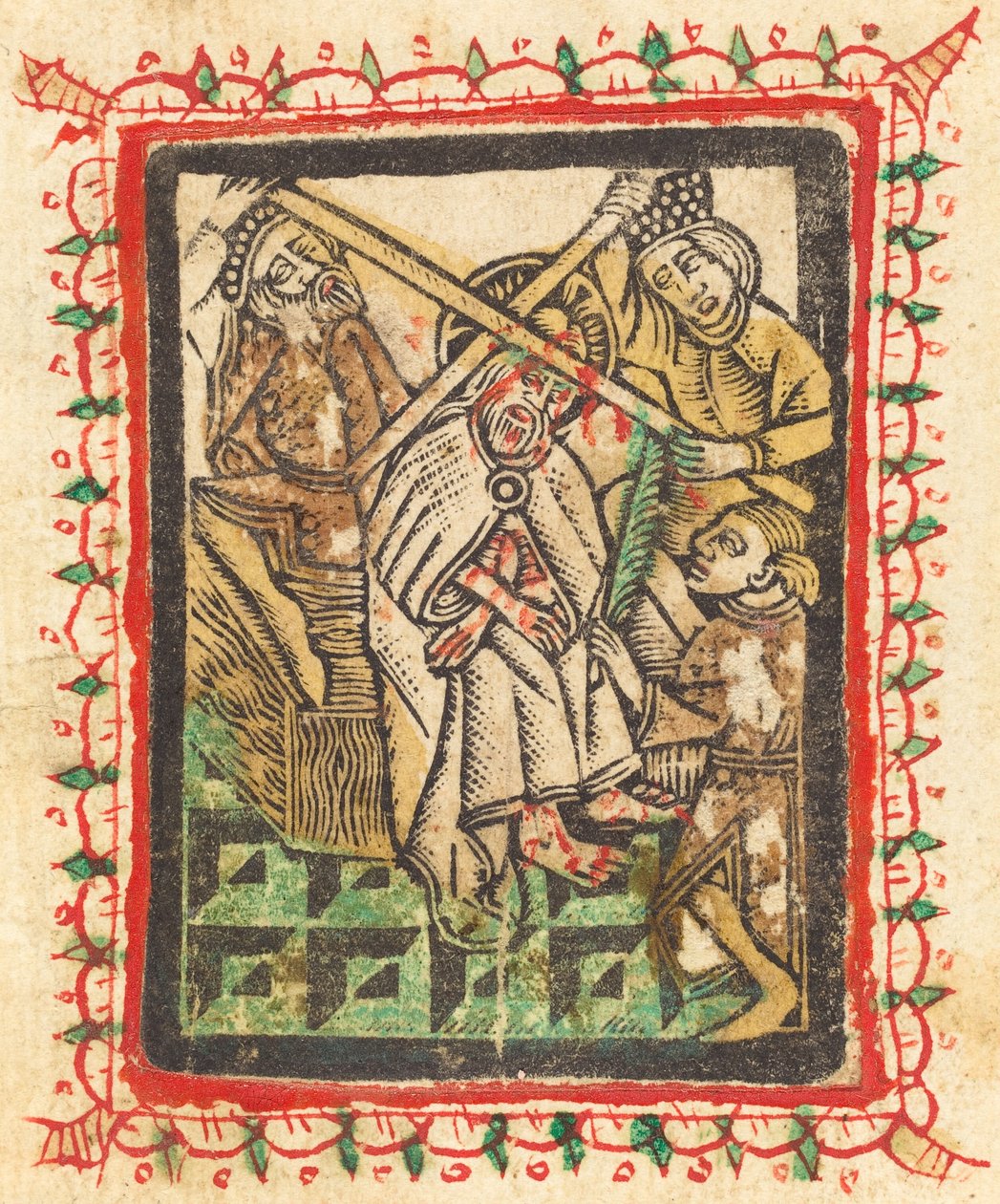 Christus met Doornenkroon door Workshop of Master of the Aachen Madonna