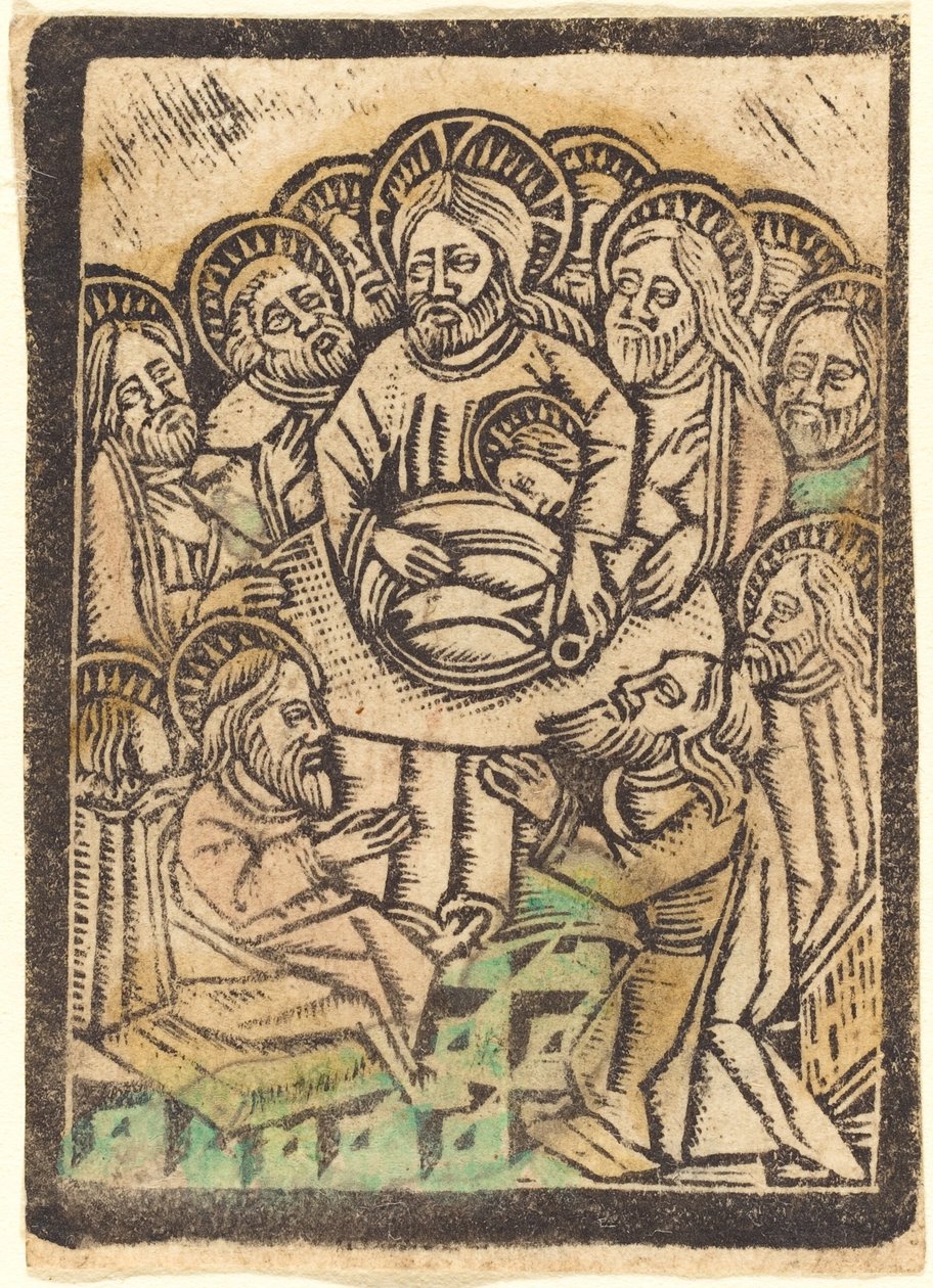 Het laatste avondmaal door Workshop of Master of the Aachen Madonna