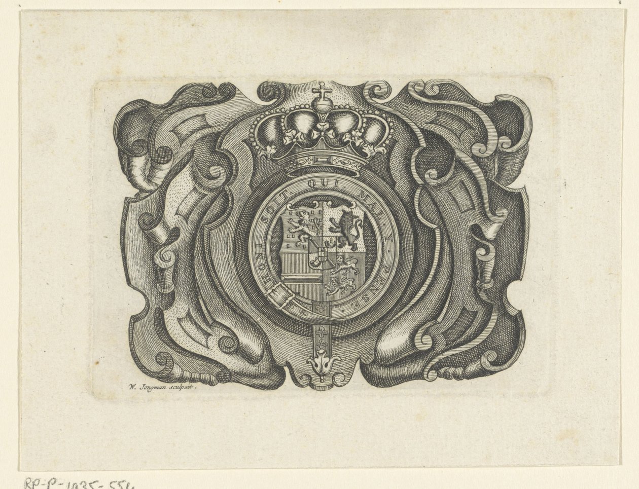 Ornament met het wapen van de Orde van de Kousenband door Wouter Jongman