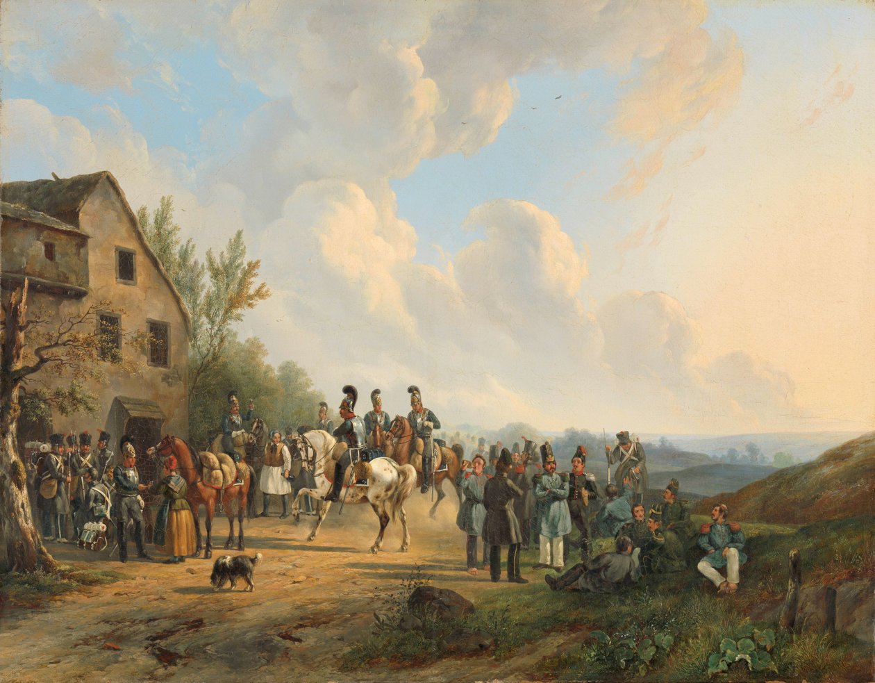 Scène uit de Tiendaagse Veldtocht tegen de Belgische Opstand, augustus 1831 door Wouter  Verschuur