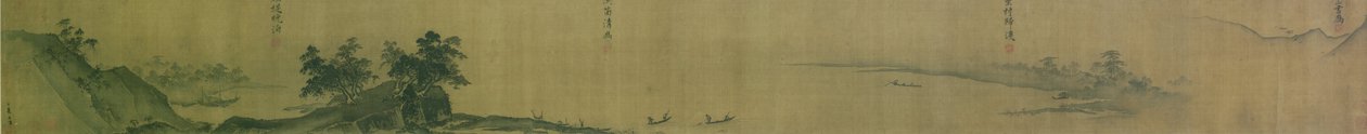 Twaalf uitzichten van landschap (Shan-shui shih-erh-ching) door Xia Gui
