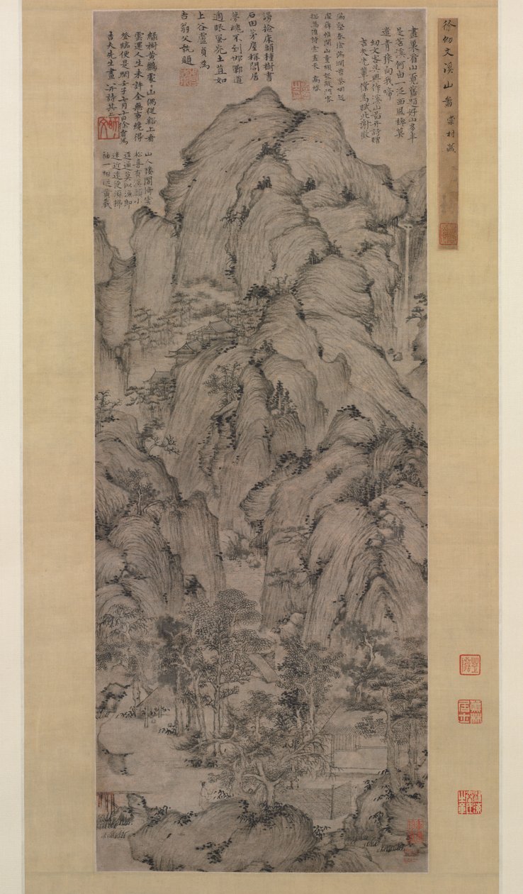 Stromen en bergen, 1372 door Xu Ben