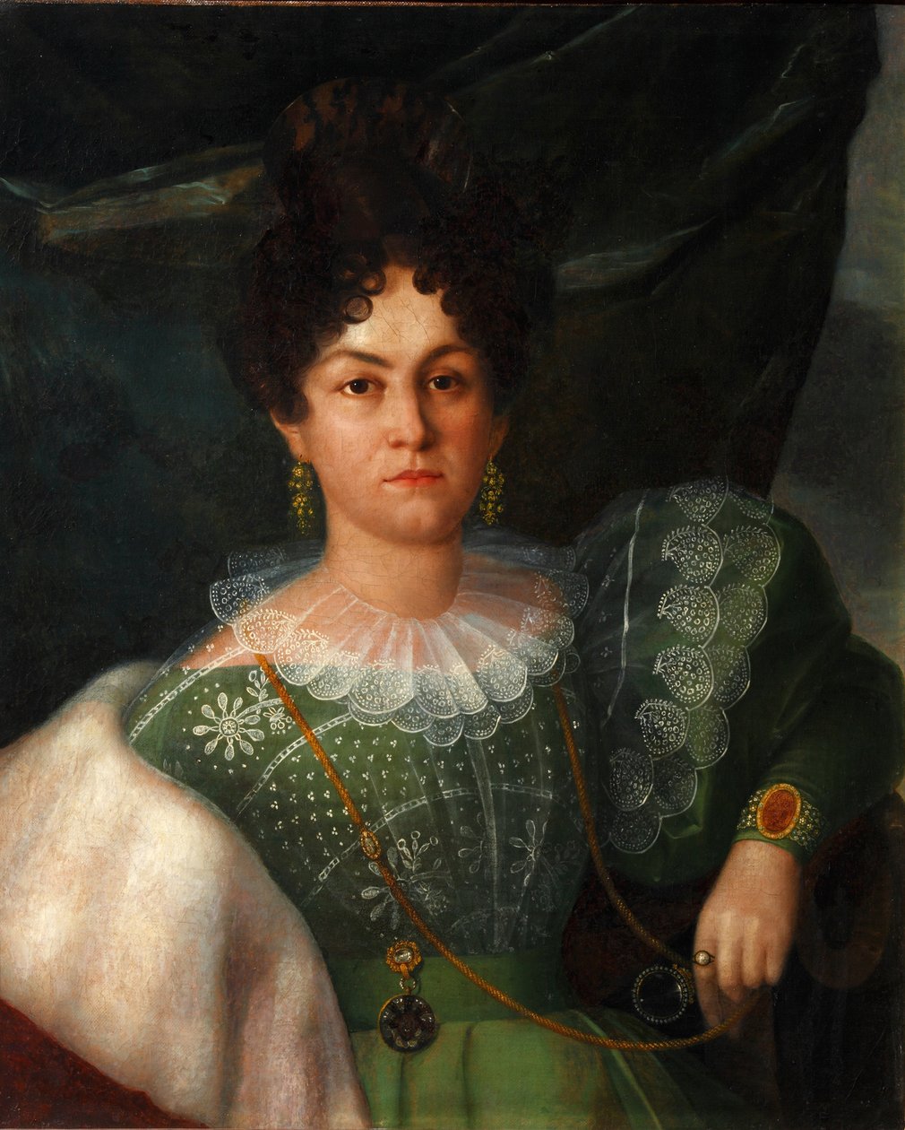 Portret van Anna Borisovna Bakunina 1802-1835, 1832 door Yakov Streshnev