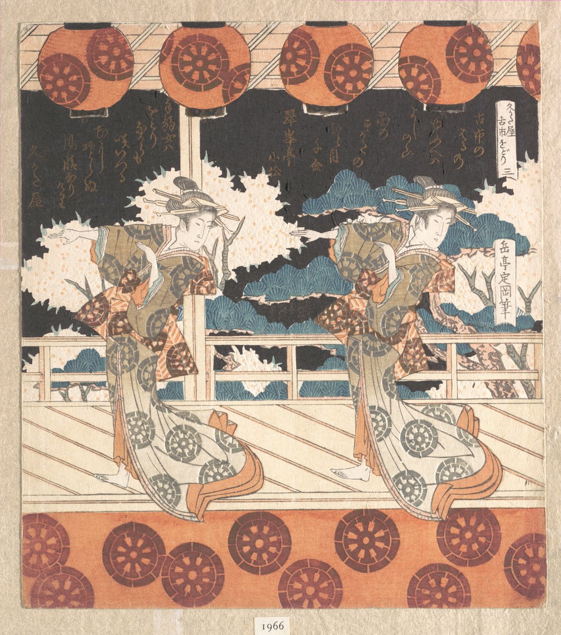 Furuichi-dans (nr. 3 van een reeks van vier) door Yashima Gakutei