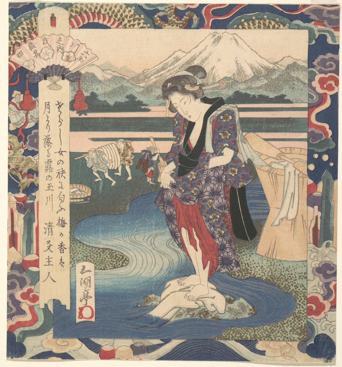 Prent door Yashima Gakutei