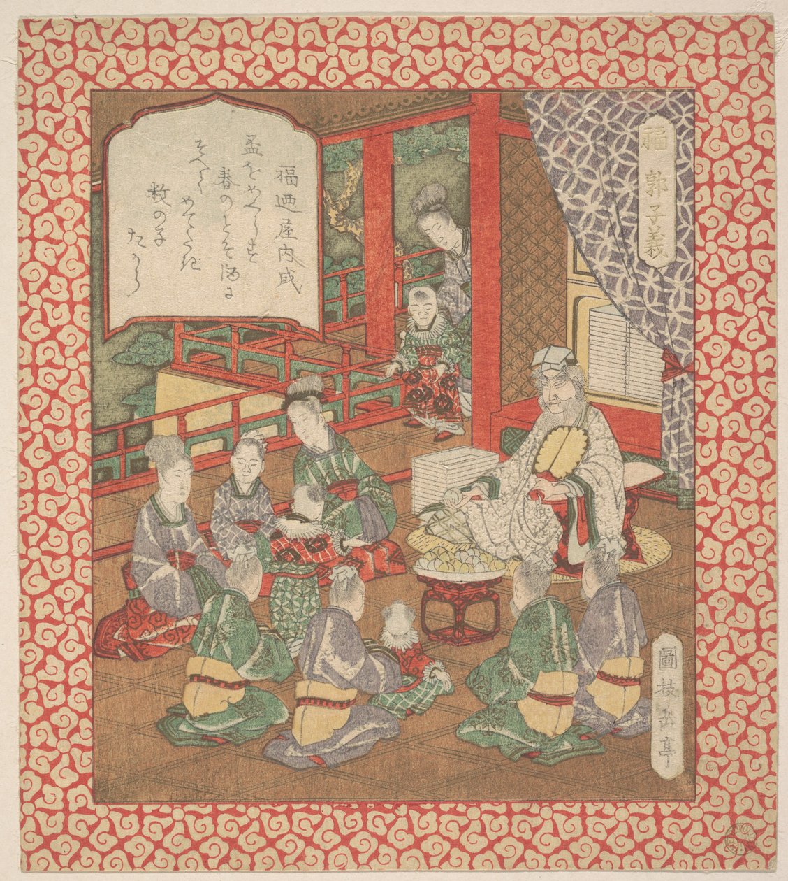 Prent door Yashima Gakutei