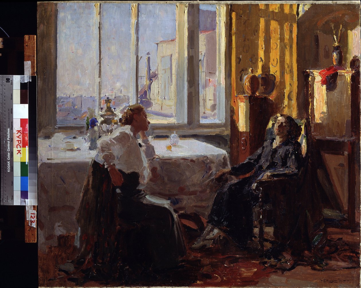 In een kunstenaarsatelier door Yefim Mikhailovich Tcheptov