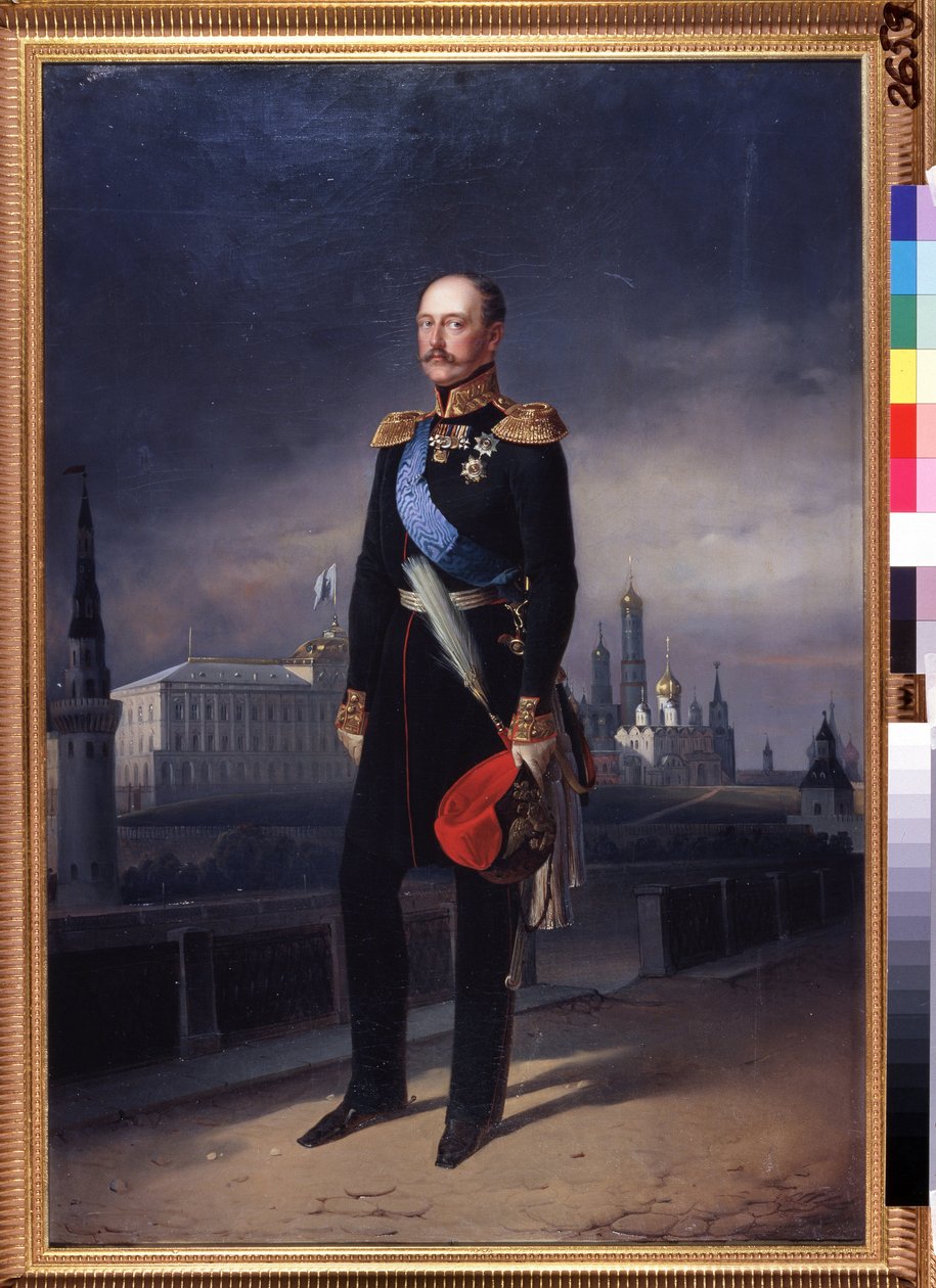 Portret van keizer Nicolaas I door Yegor (d.1891) Bottman