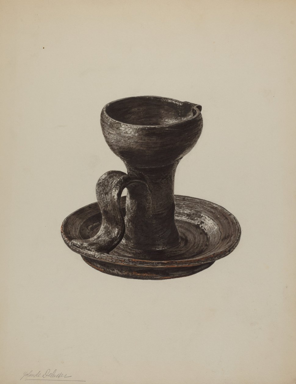 Vetlamp, ca. 1939 door Yolande Delasser
