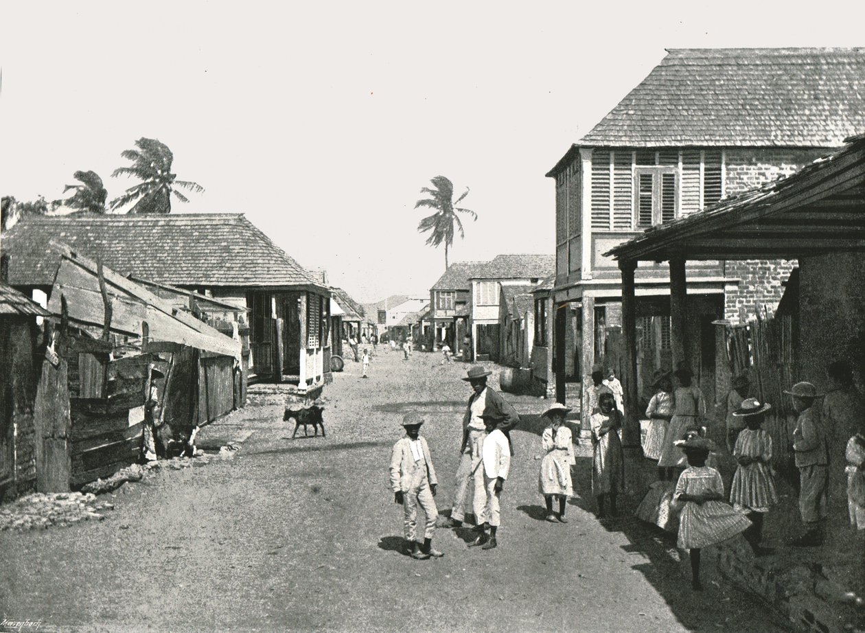 Straatscène in Port Royal, Jamaica, 1895 door York and Son