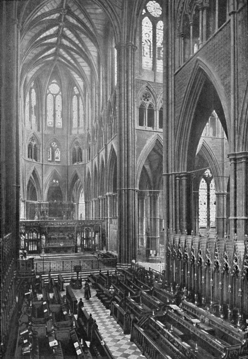 Het koor en de apsis, Westminster Abbey, 1902 door York and Son