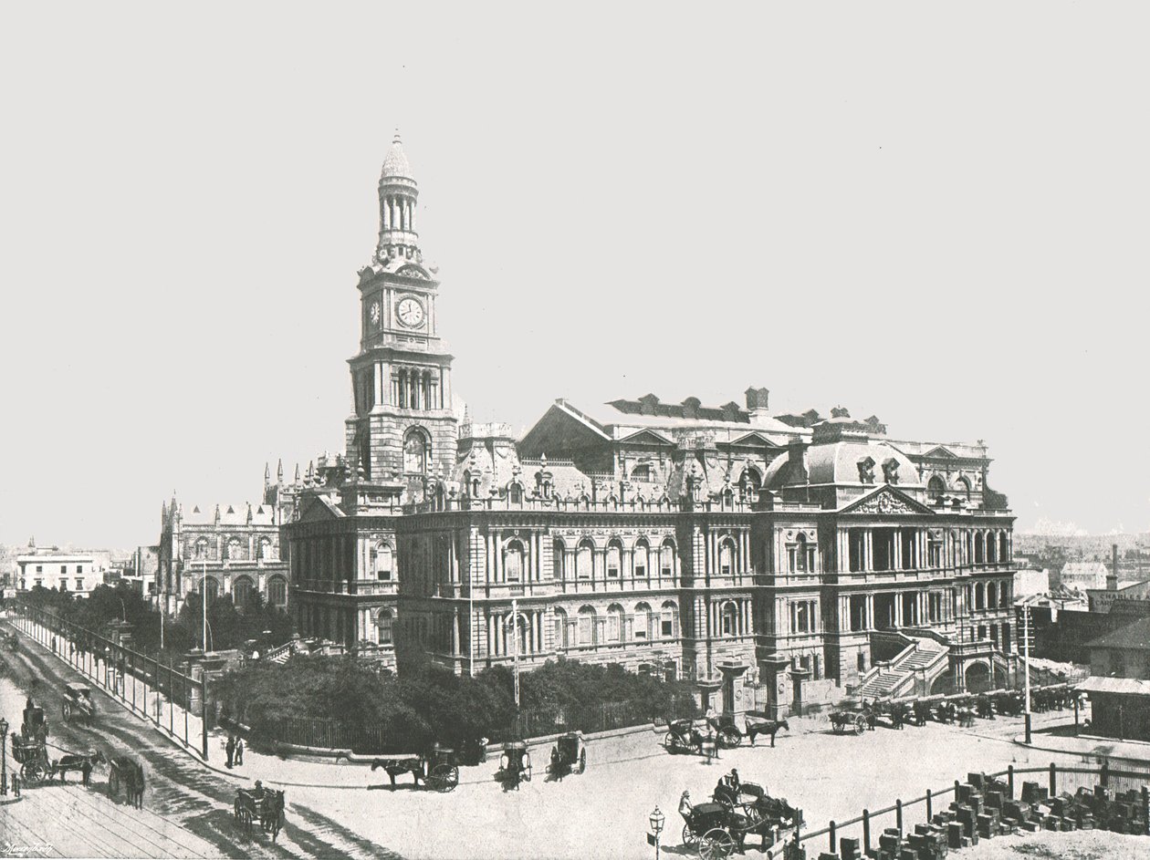 Het Nieuwe Stadhuis, Sydney, Australië, 1895 door York and Son