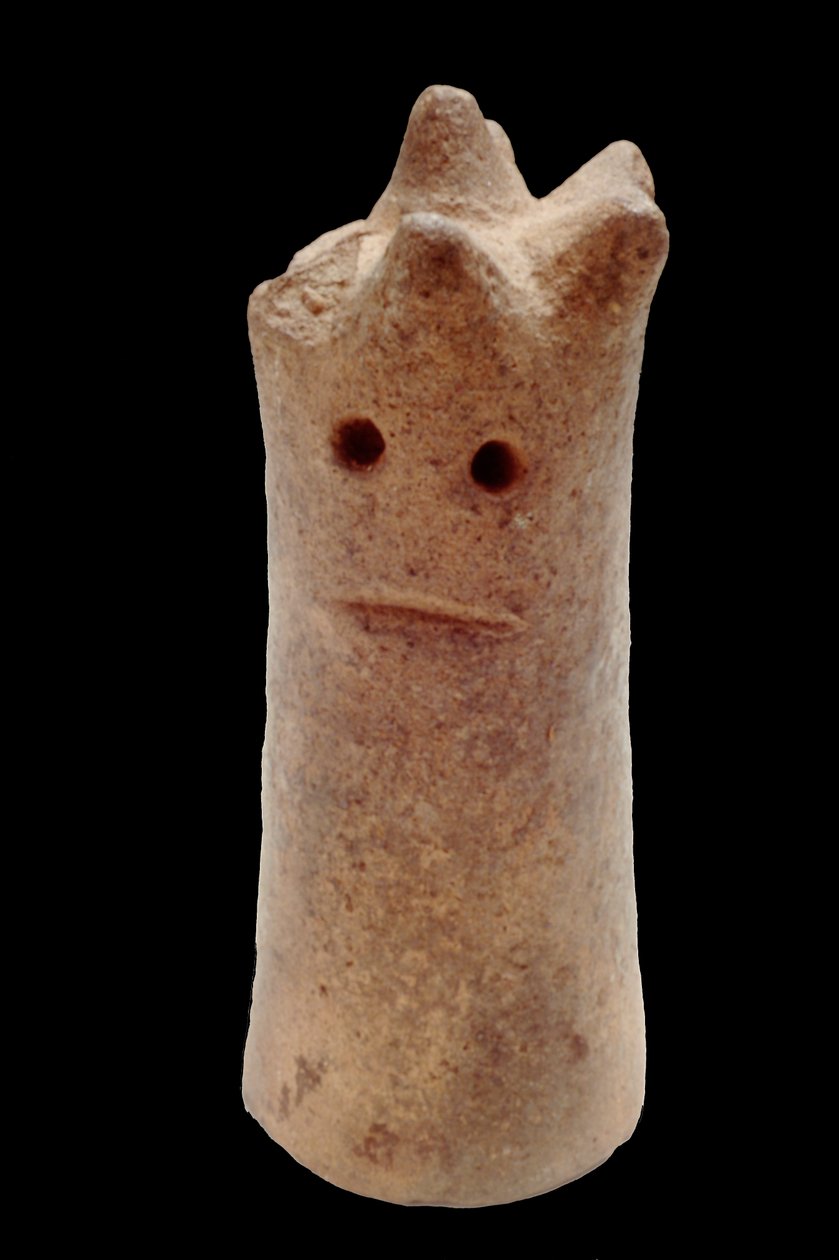 Cilindrisch menselijk hoofd, uit Ife, 12e - 15e eeuw door Yoruba Culture