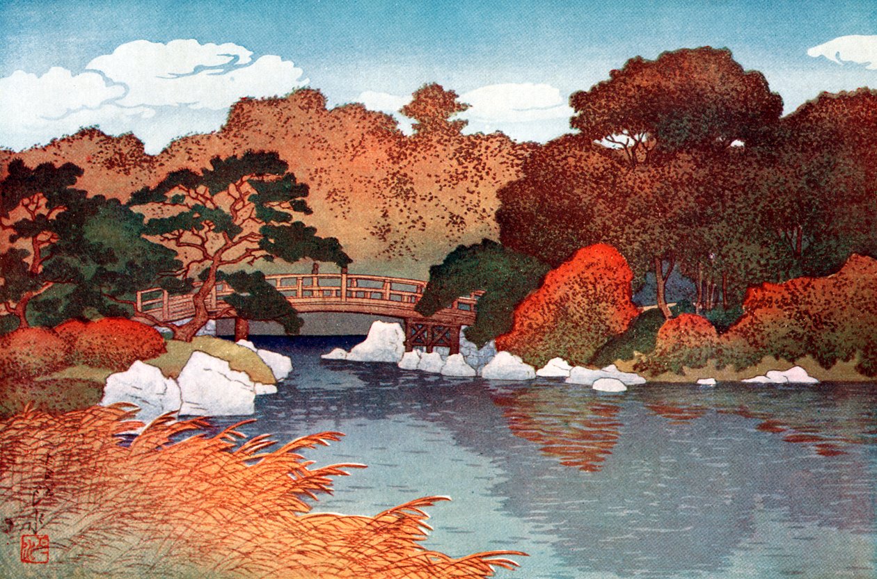 Herfst in de Honderd Bloementuin in Muko-Jima, ca. 1900-1950 door Yoshida Hiroshi