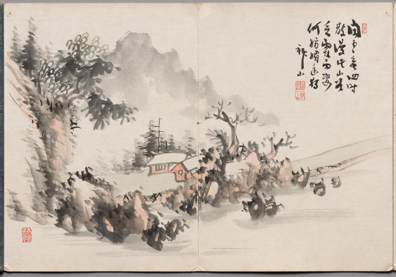 Schilderij zes uit Album van schilderijen door Haizan door Yoshitsugu Haizan
