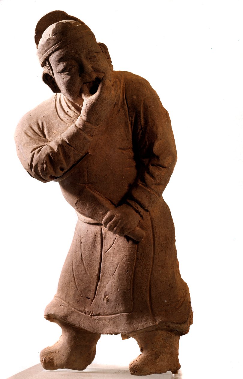 Chinese kunst: terracotta beeldje dat een 
