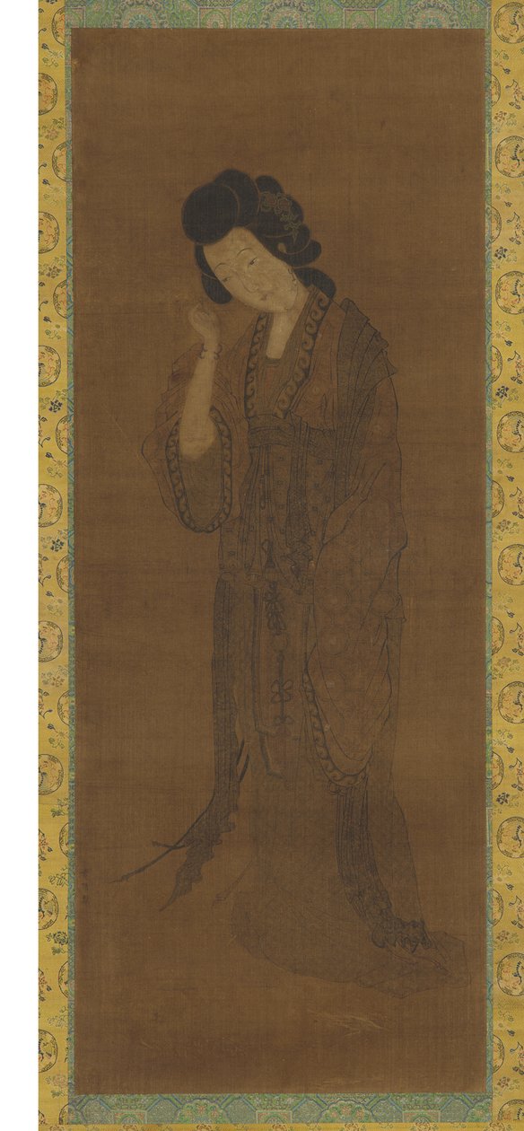 De staande figuur van een vrouw, late Ming of vroege Qing-dynastie, 17e eeuw door Yuan Qian