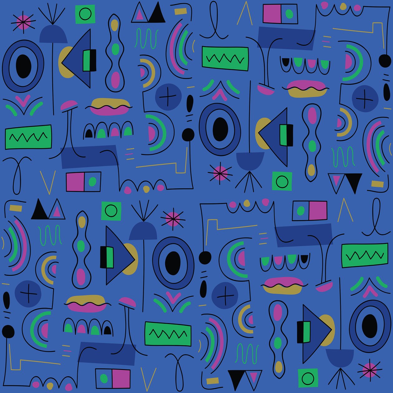 Naadloos patroon, 2018 vectorafbeelding door Yulia Drobova
