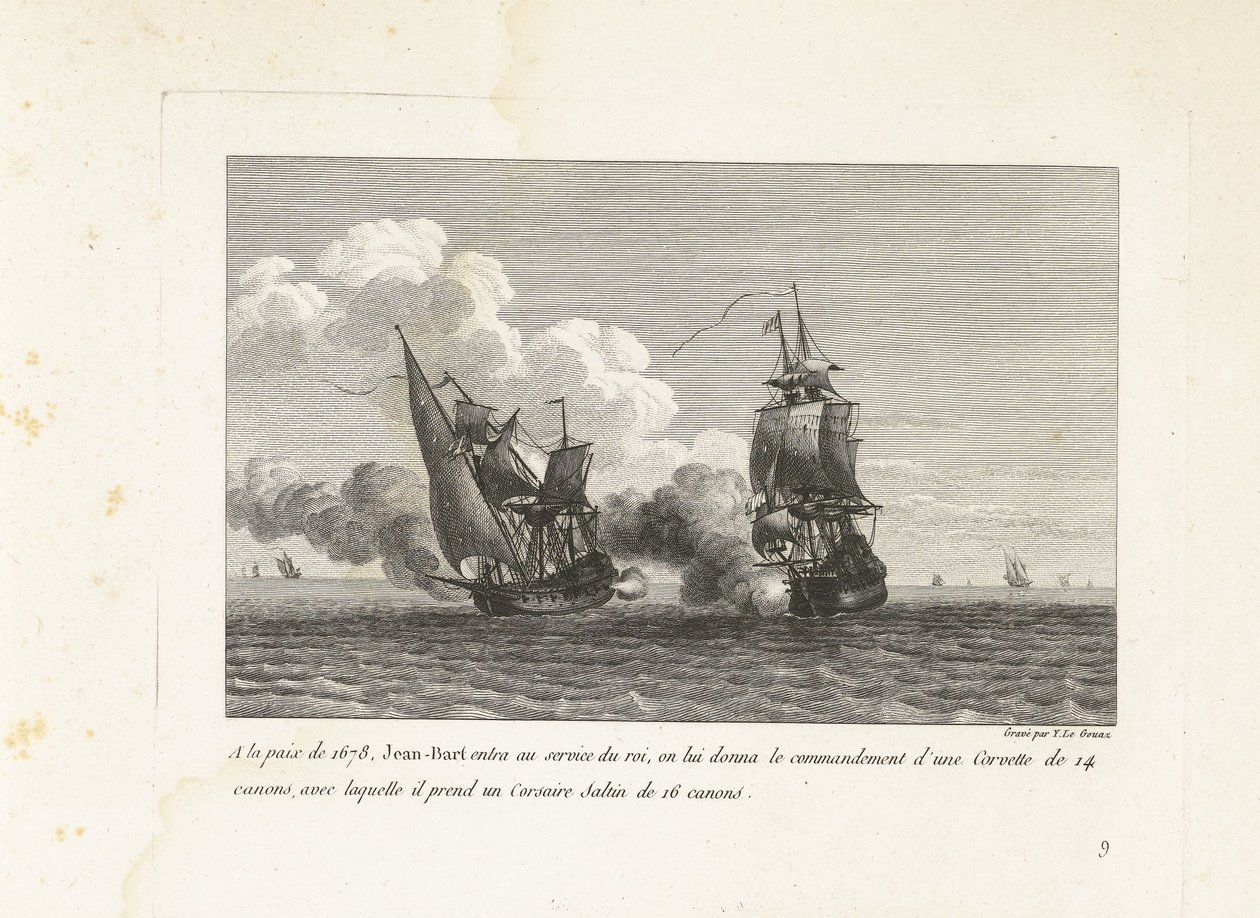 Jan Bart in dienst van de koning van Frankrijk, 1678 door Yves Marie Le Gouaz