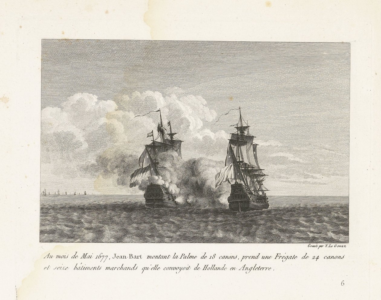 Jan Bart verovert een Hollands fregat, 1677 door Yves Marie Le Gouaz
