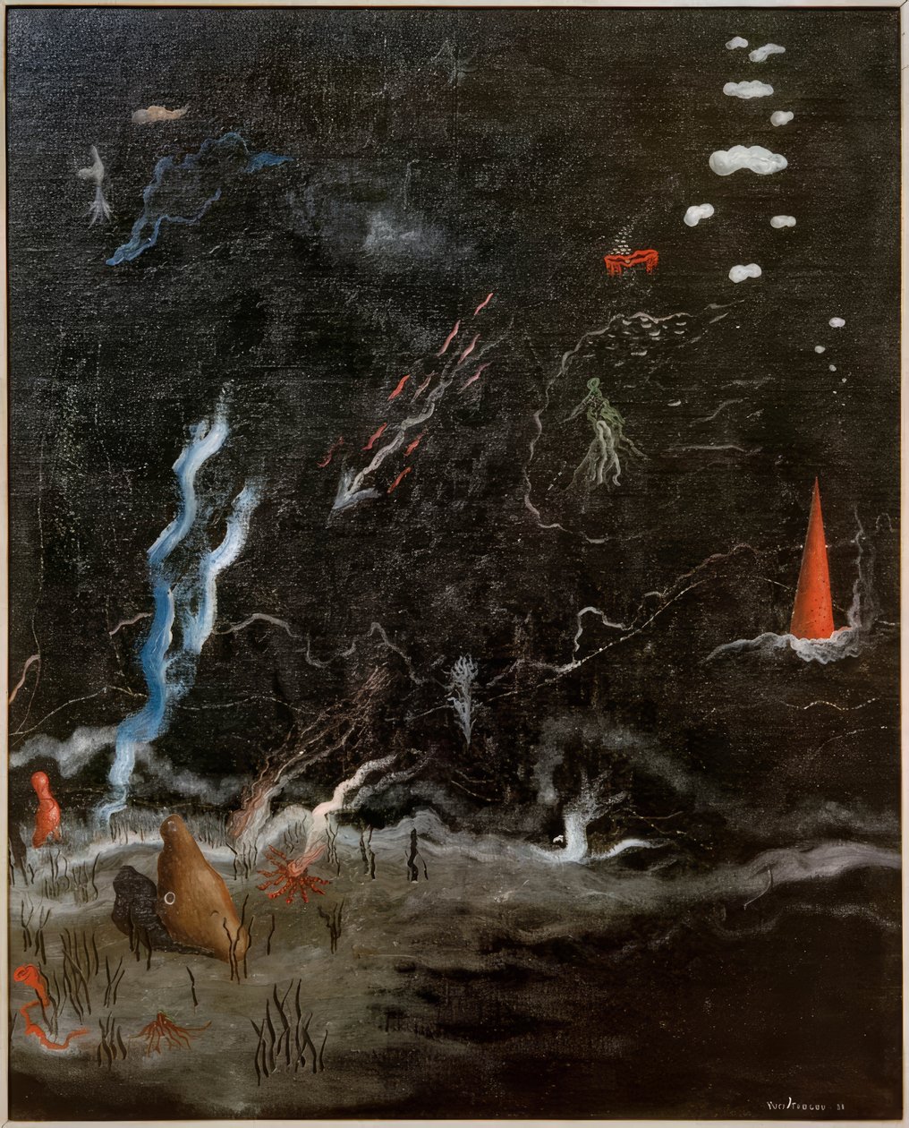 De onweersbui (Zwarte Landen) door Yves Tanguy